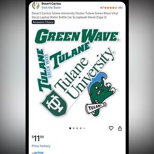 Tulane University Sticker Set - Green